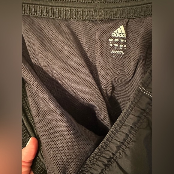 ADIDAS Retro 2010 Men’s Black Large Ankle Zip Windbreaker Pants Three Stripes - Picture 10 of 16
